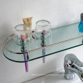 Direct factory single tier shower glass shelf bathroom corner shelf